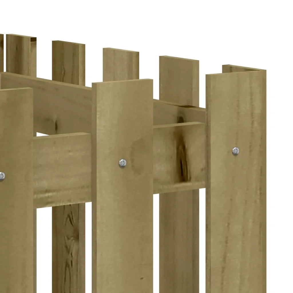 Fioriera | Cassetta per fiori | Vaso da Giardino Recinzione 200x50x50cm Pino Impregnato