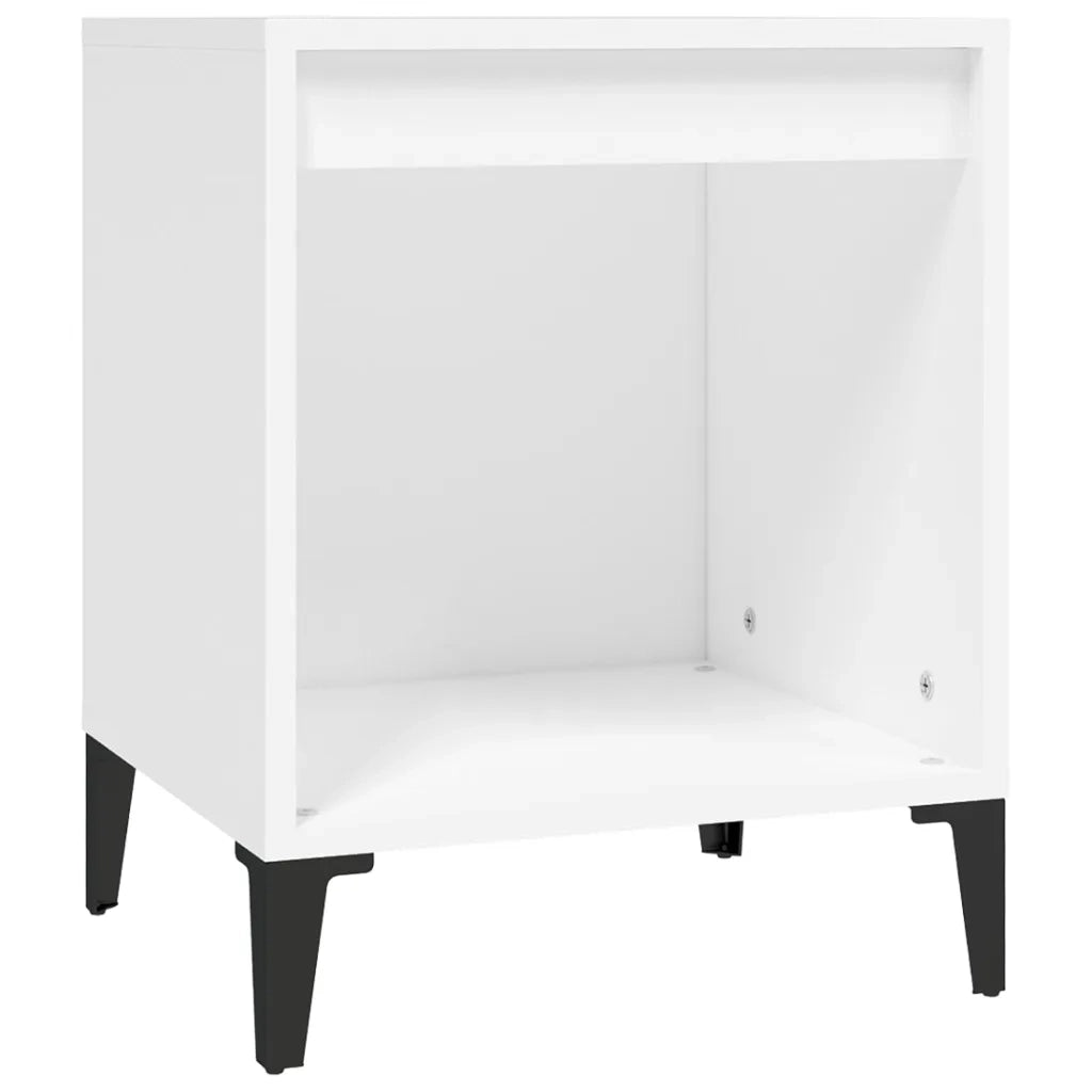 Comodino-Tavolino da notte Bianco 40x35x50 cm