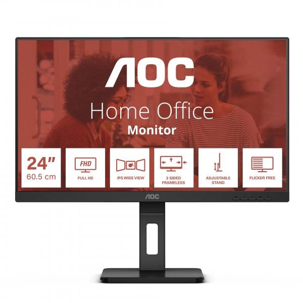 AOC 24E3QAF - 24"" MONITOR FHD - FRAMELESS - 100 HZ - W3Y