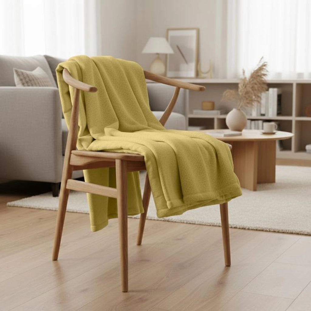 Coperta a quadri giallo-verde 130x170cm PANORA