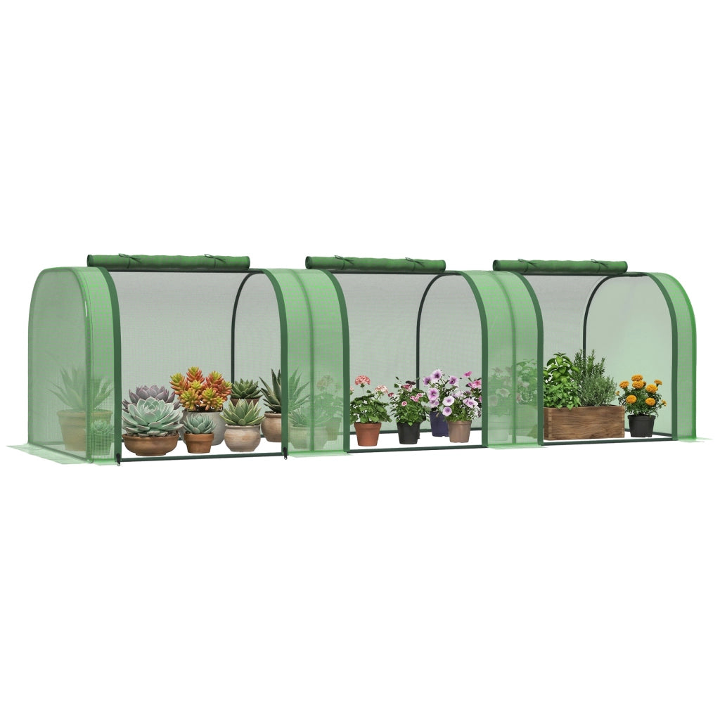 Serra da Giardino a Tunnel ¨C zephmum ¨C Verde, Acciaio e Plastica PP, 295x100x80 cm