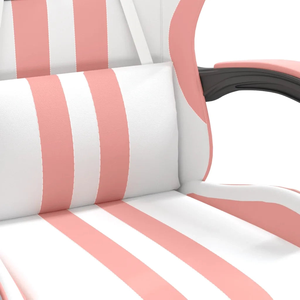 Sedia da Gaming Bianco e Rosa in Similpelle 3143827