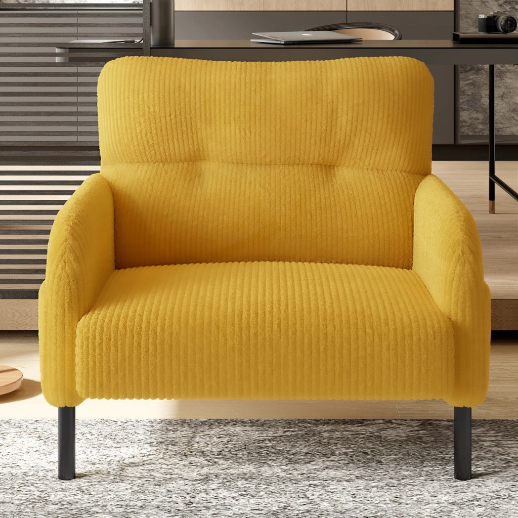 Poltrona in Velluto con Braccioli e Tasche Laterali ¨C MINIMAL ¨C Grigio