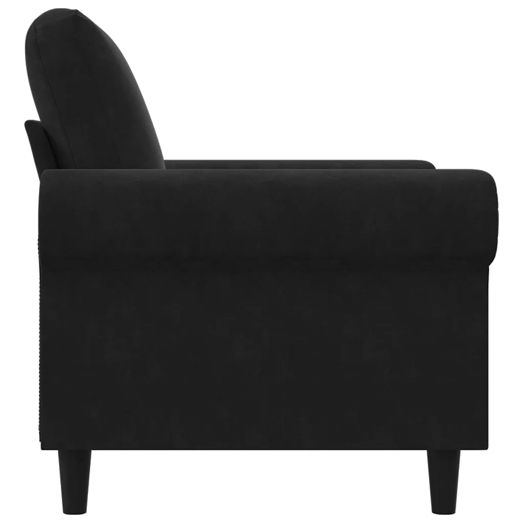 Poltrona Nero 60 cm Velluto 359514