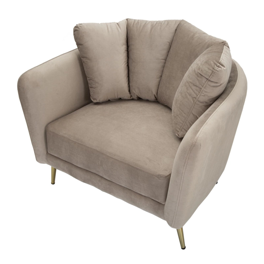 Poltrona VKH325, Grigio, Legno, 88x77x74 cm