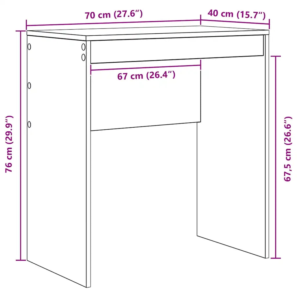 Scrivania Legno vecchio 70 x 40 x 76 cm 869384