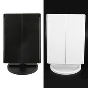 Trade Shop - Specchio Da Trucco Illuminato 22 Led Portatile 4 Specchi Make Up 1x 2x 3x 180° -