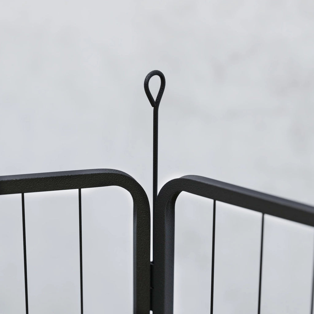 Recinto per Cani 6 Pannelli con Porta ¨C Minimal ¨C Nero 80 cm