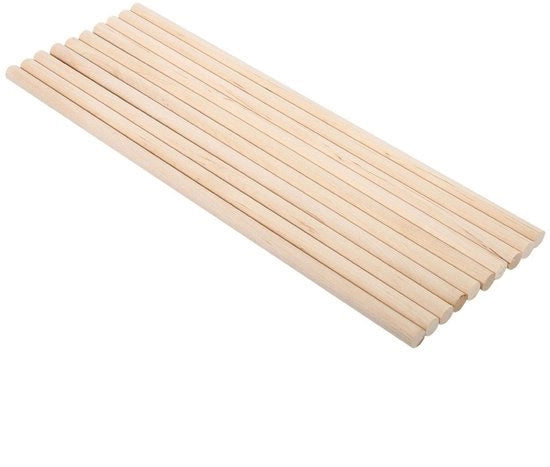 Stecchi in Legno di Betulla Bianca - 11,81 Pollici - 10 Stuks - Flessibili - Senza Deformazione