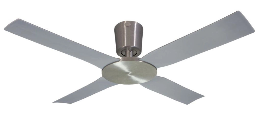 Vam Ventilatore da soffitto alluminio naturale 142 cm a risparmio energetico pale di gomma 142 cm telecomando 6 velocitÃ