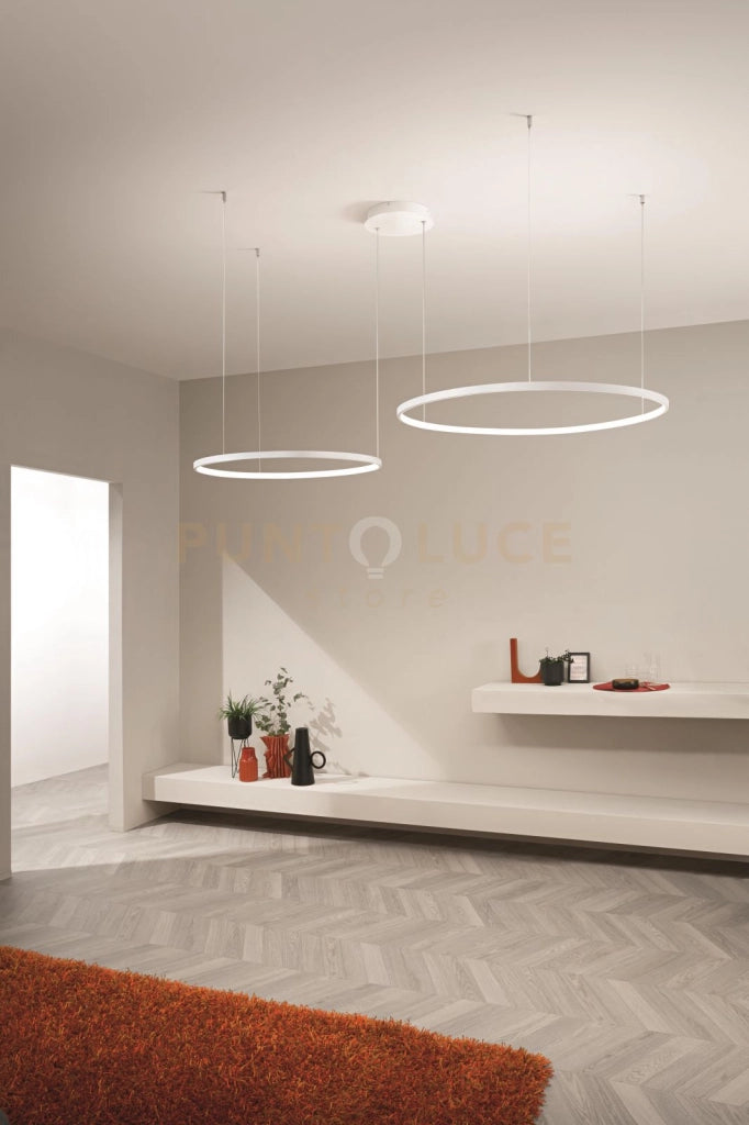 SOSPENSIONE SOEL D.60CM BIANCO LED CCT 3000-4000K 28W MAX 2697LM DIMMERABILE