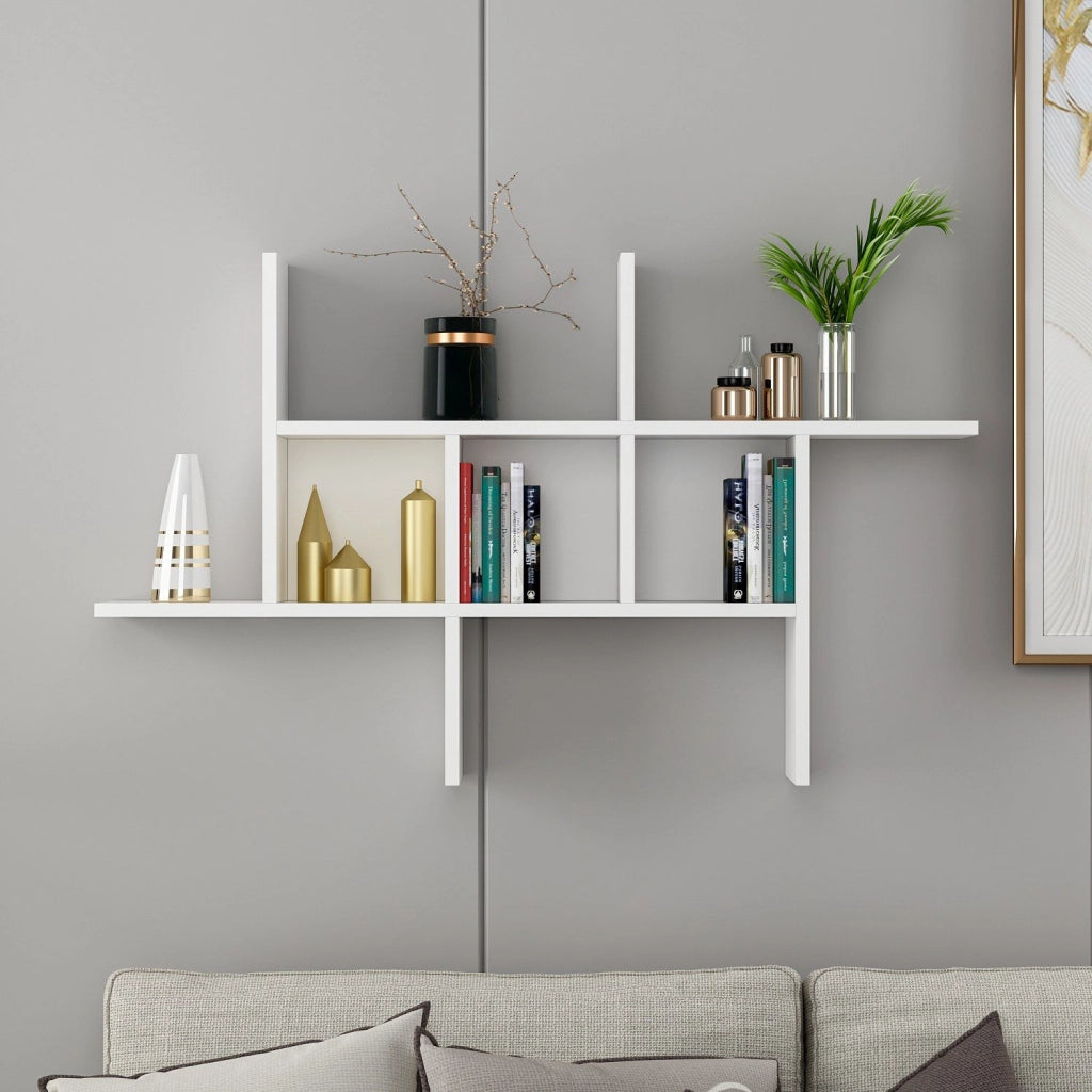 Drena, Mensola 4 Ripiani, 68x20x113h cm Bianco