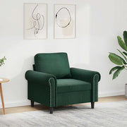 Poltrona Verde Scuro 60 cm Velluto 359511