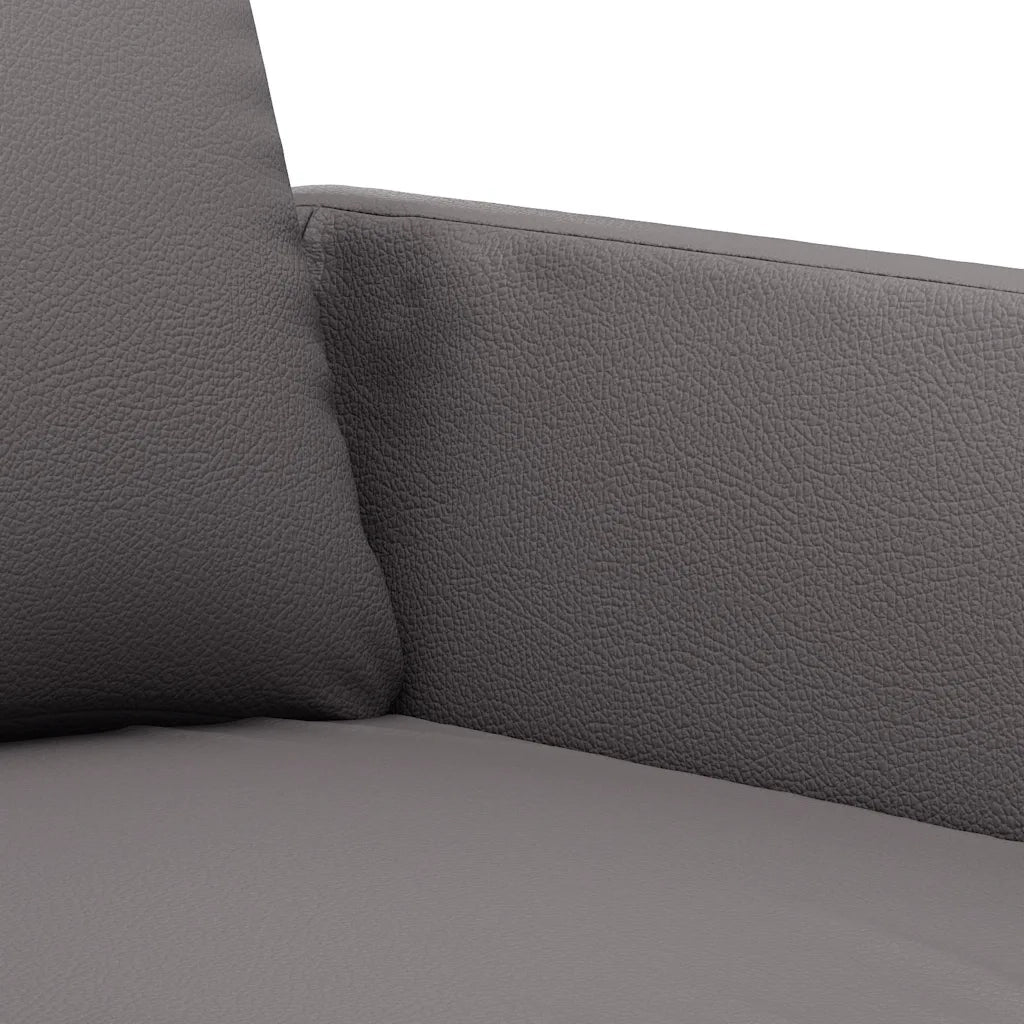 Divano a 2 Posti-Sofa 2 Posti Grigio 140 cm in Similpelle 316522