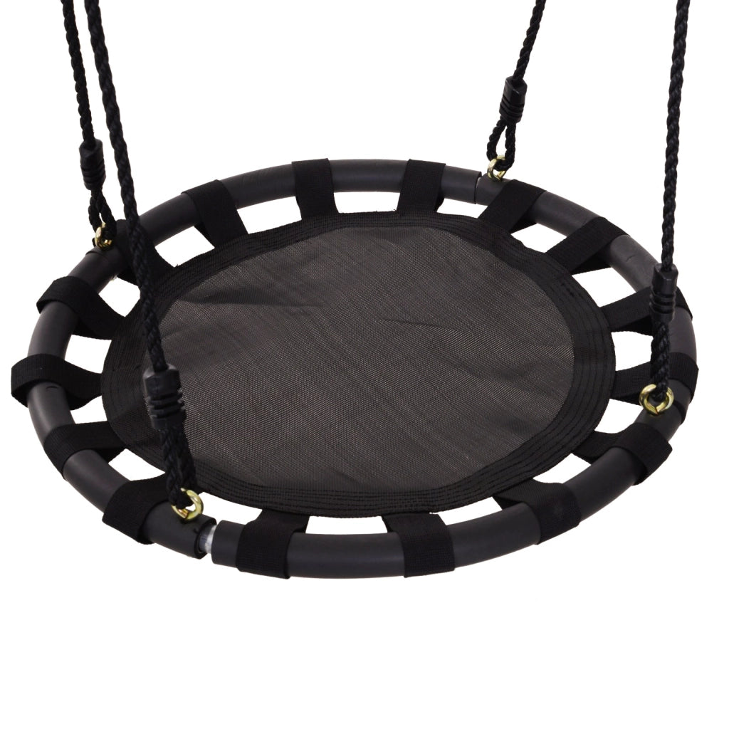 Altalena a Nido da Giardino per Bambini Nero Diametro 60 cm