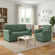 Set di divani 2 pz Verde Mare Velluto 3424896