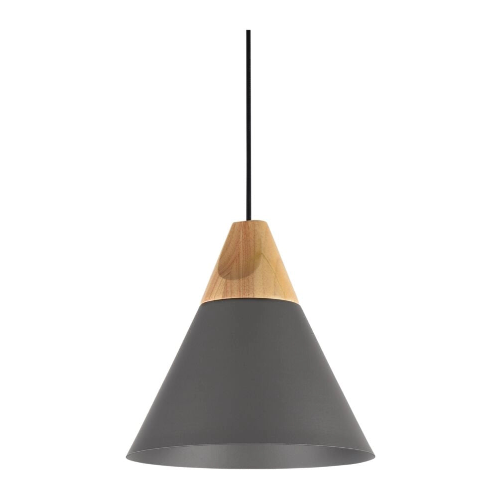 Lampada a sospensione Maytoni Bicones grigia legno Ø22 E27