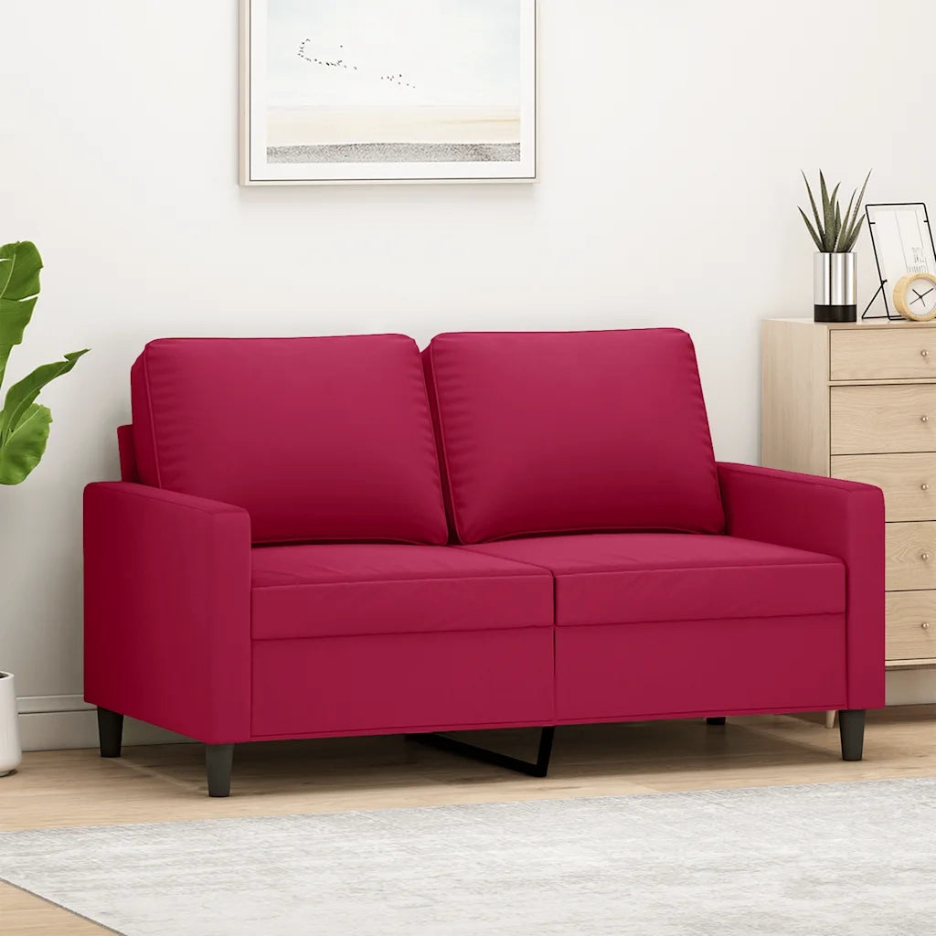 Divano a 2 Posti-Sofa 2 Posti Rosso Vino 120 cm in Velluto 555340