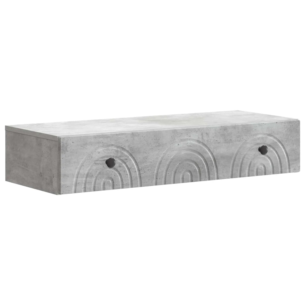 Tavolino da Parete Laterale 87,5 x 34,5 x 17 cm Grigio Cemento 898158