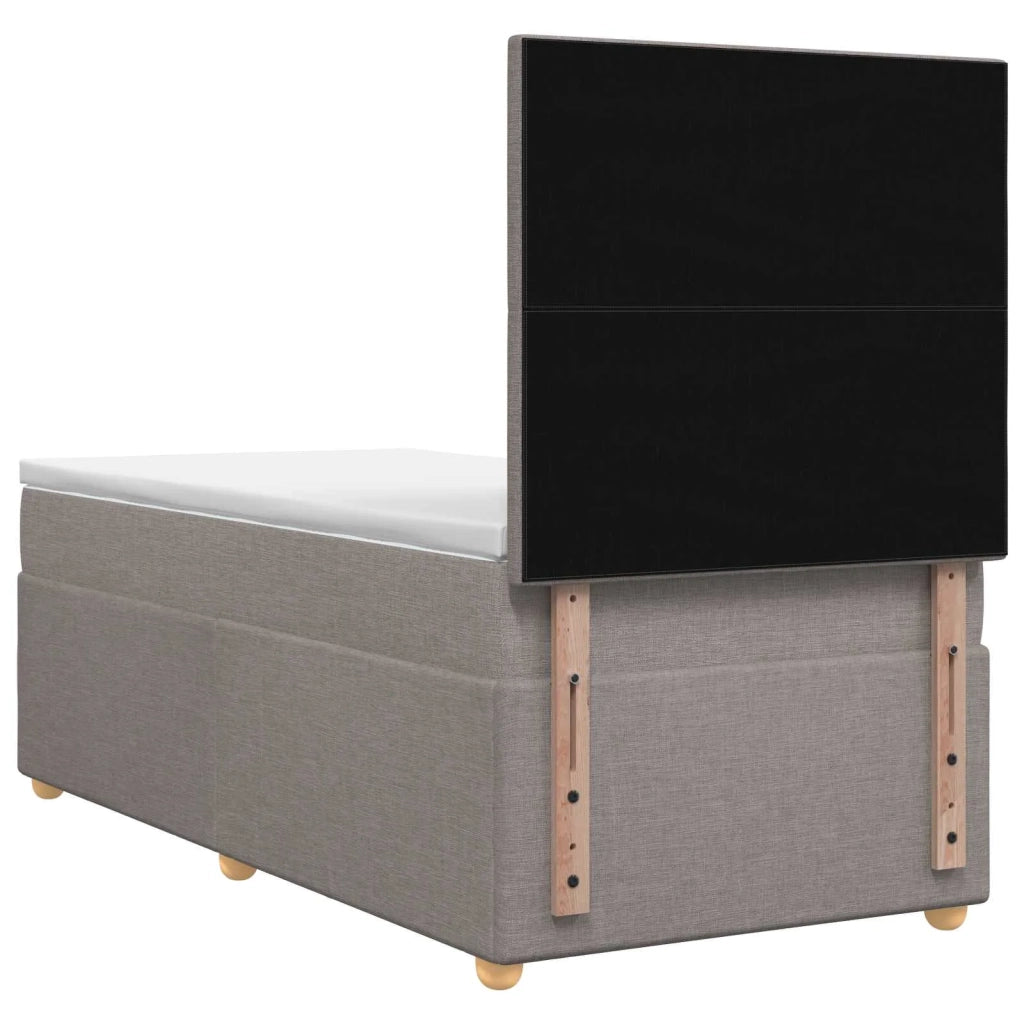 Letto box spring con materasso Tortora 80 x 200 cm Tessuto 3455221