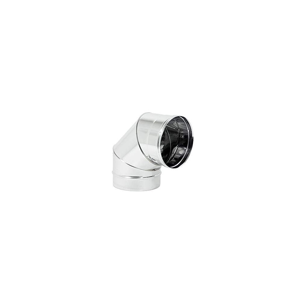 Gomito curva acciaio inox 160mm 5 decimi aisi 304, scegli se  90 gradi