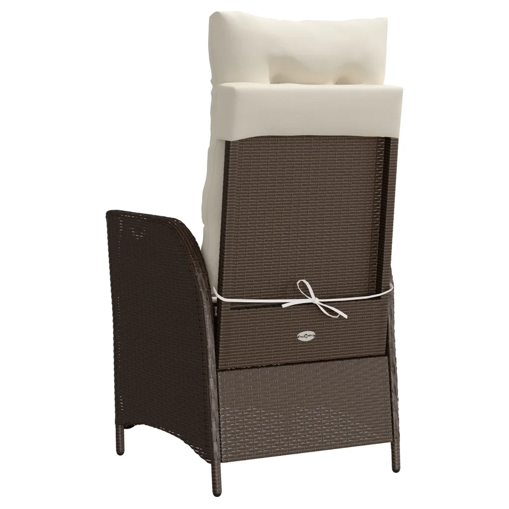 Set Bistrò 3 pz con Cuscini Marrone in Polyrattan 365298