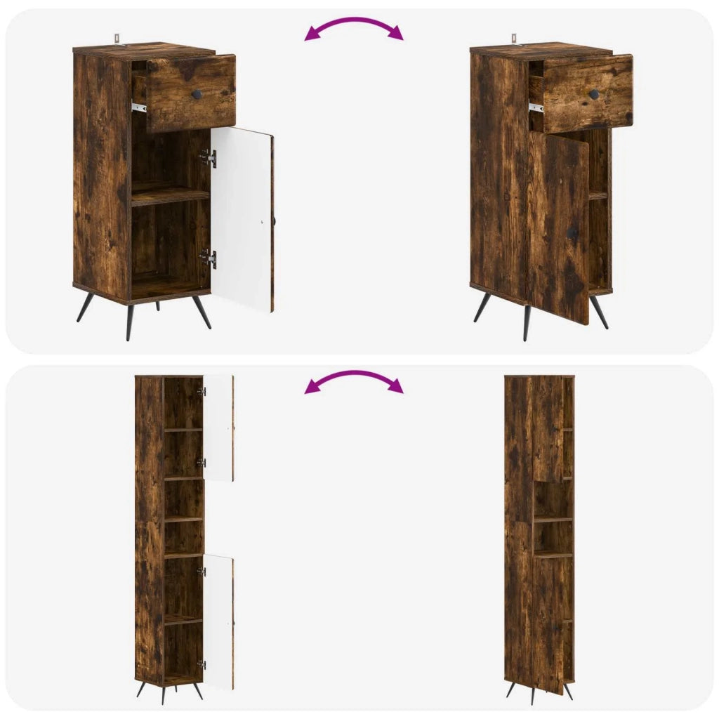 Set di armadietti da bagno in 3 pezzi BREDA 3417887
