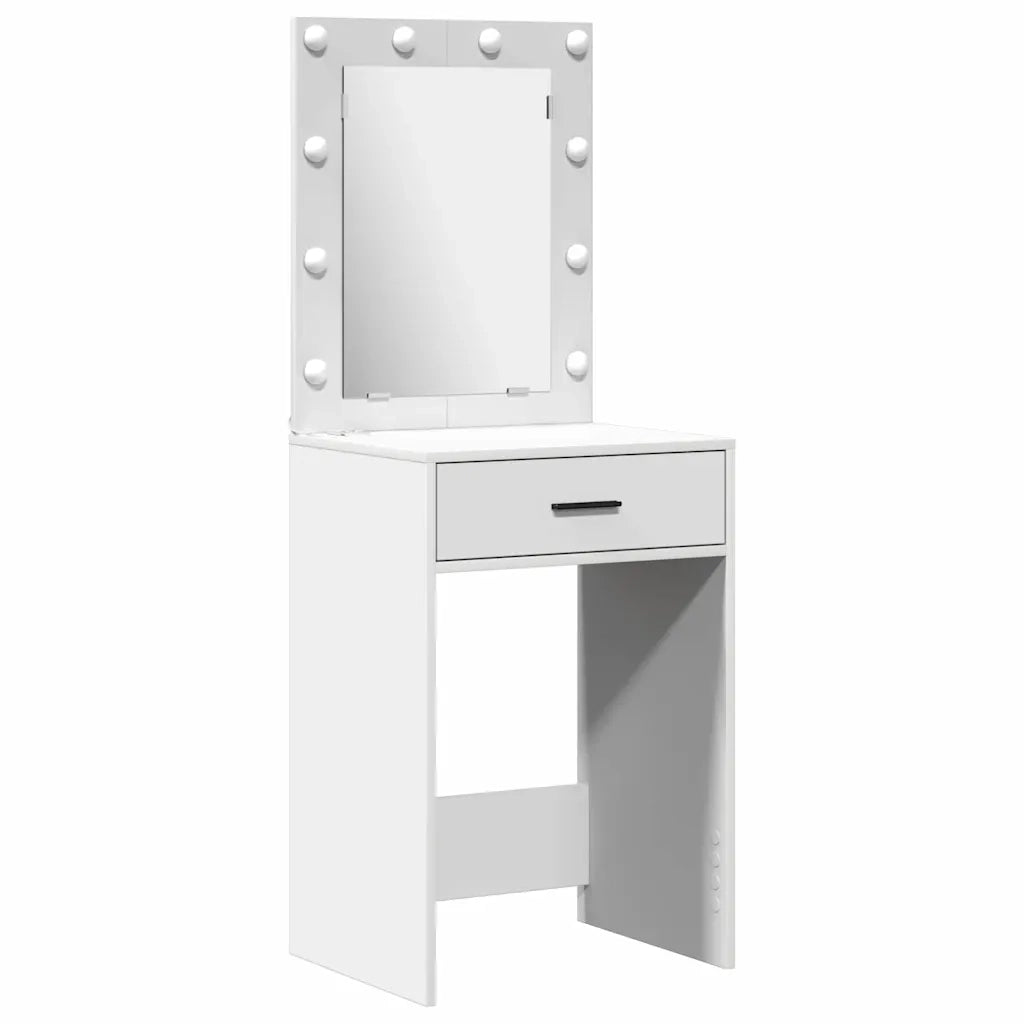 Set da tavolo da trucco con LED 3 pcs Bianco Legno multistrato 3334290