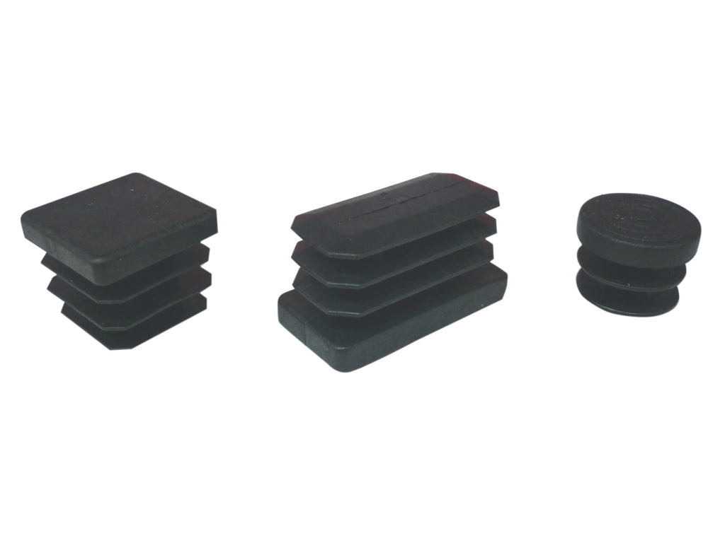 PUNTALE ALETTATO TONDO 28 MM PLASTICA NERO- 100,0 pz