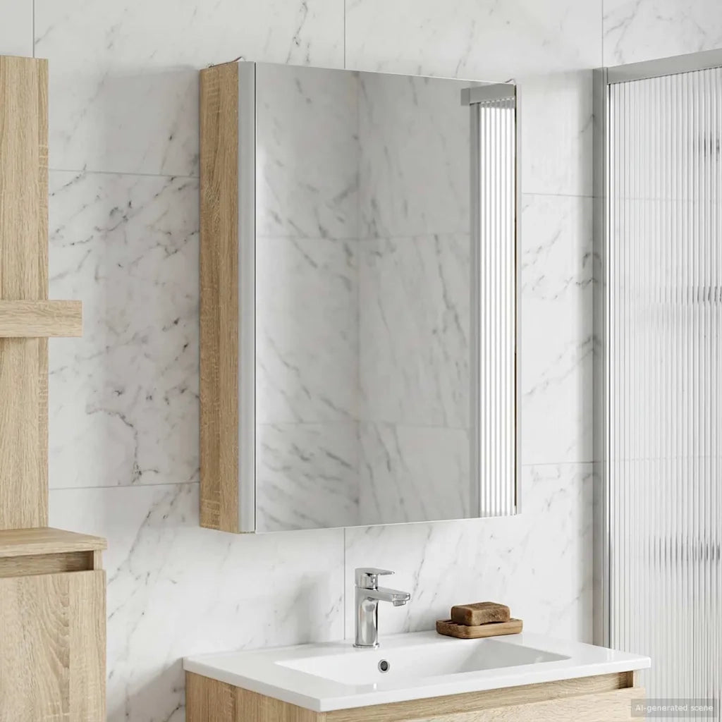 Mobiletto per specchio da bagno Rovere Sonoma 889225