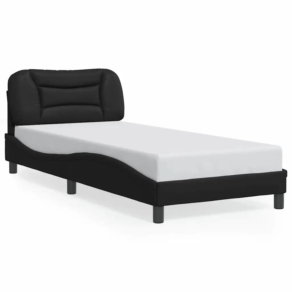 Giroletto senza Materasso Hvar Nero 90x200 cm in Similpelle