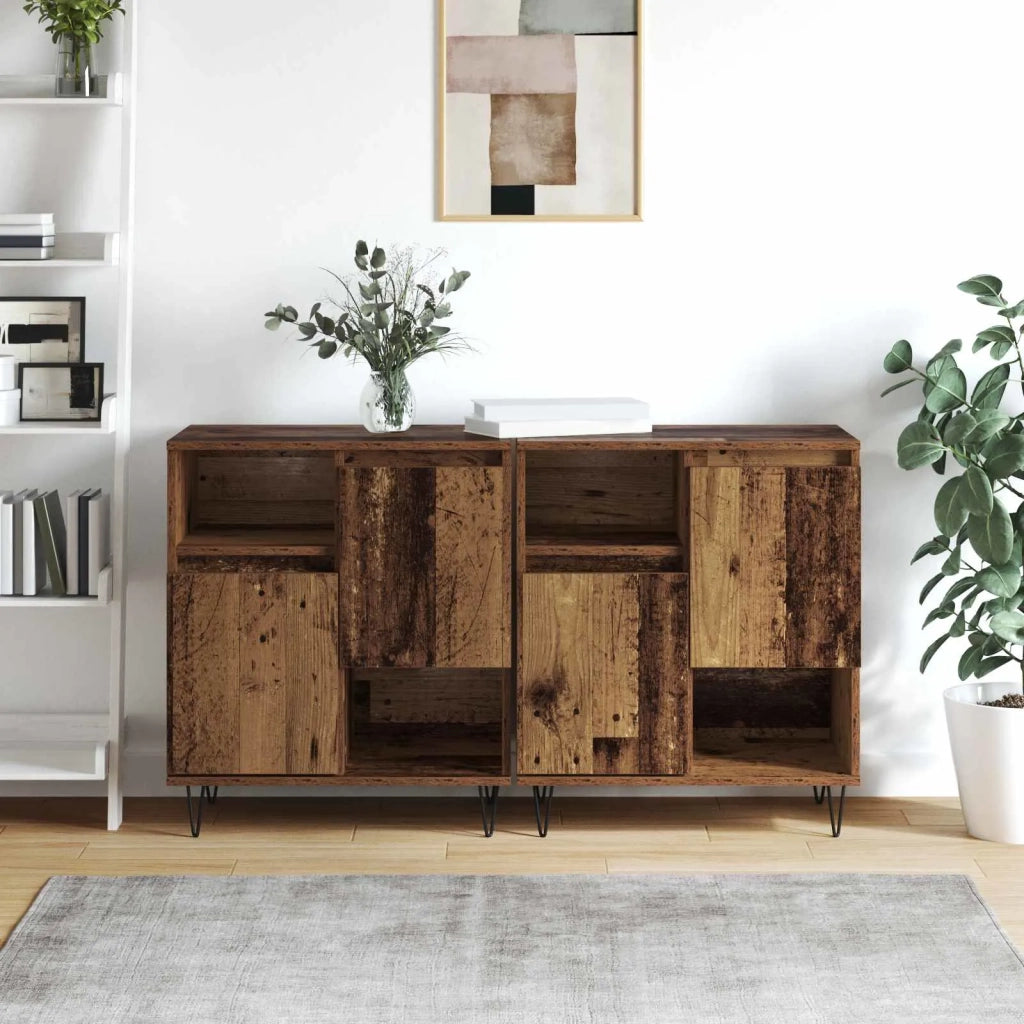 Credenza 2 pcs Legno vecchio 60 x 35 x 70 cm 3394548