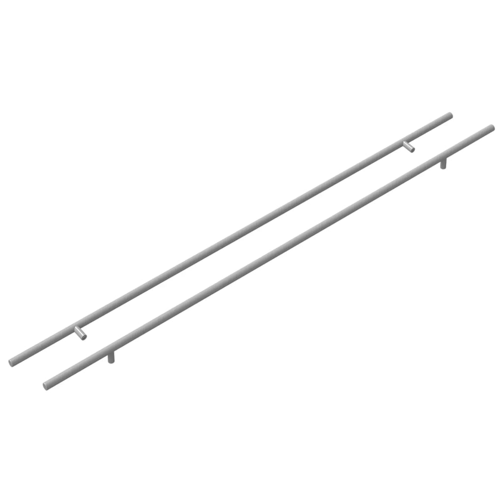 Maniglia per Armadio 2 pz Argento 900 mm Acciaio inossidabile 864741