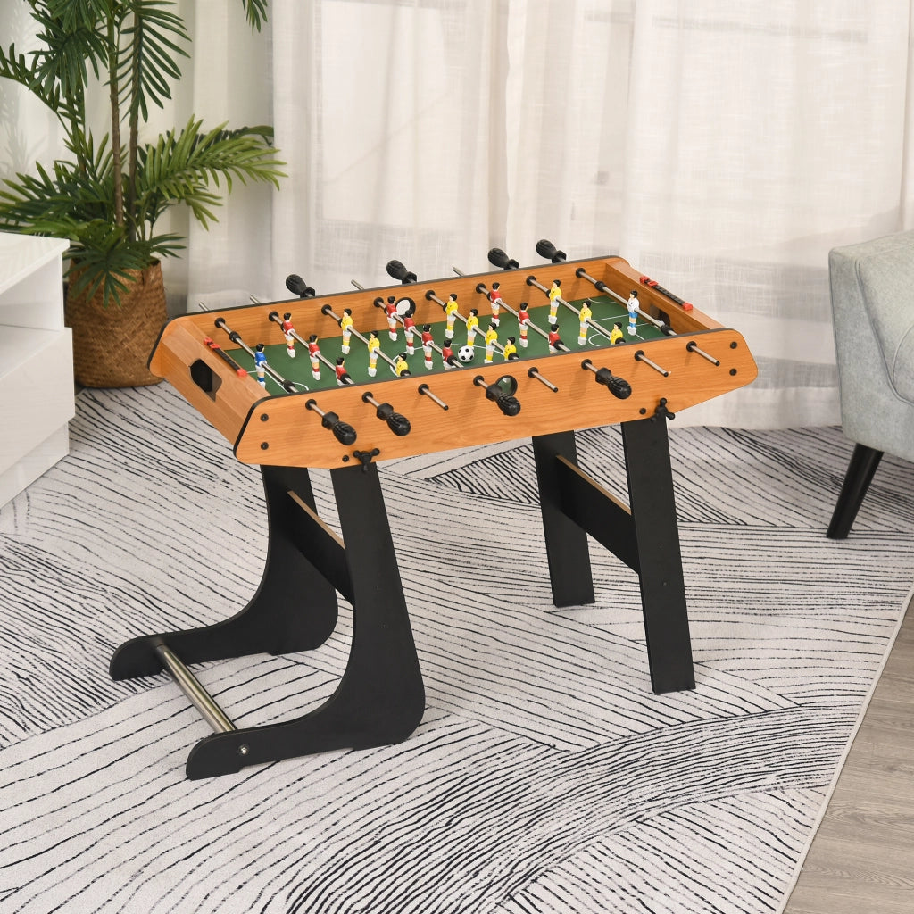 Tavolo da calcio balilla ¨C Minimal ¨C 98x42x62,5 cm legno naturale e nero