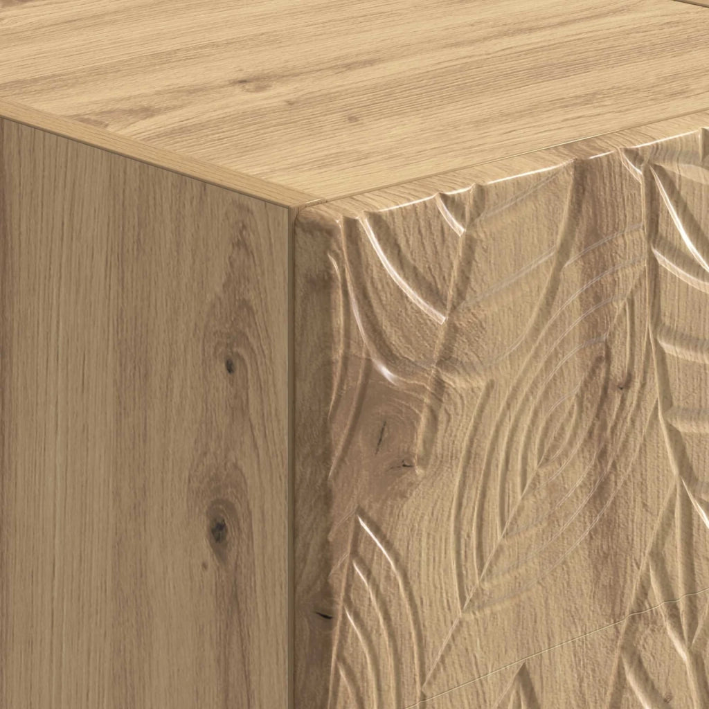 Comodino | Armadio da Notte | Mobiletto da notte Rovere Artigianale 62 x 34,5 x 48 cm