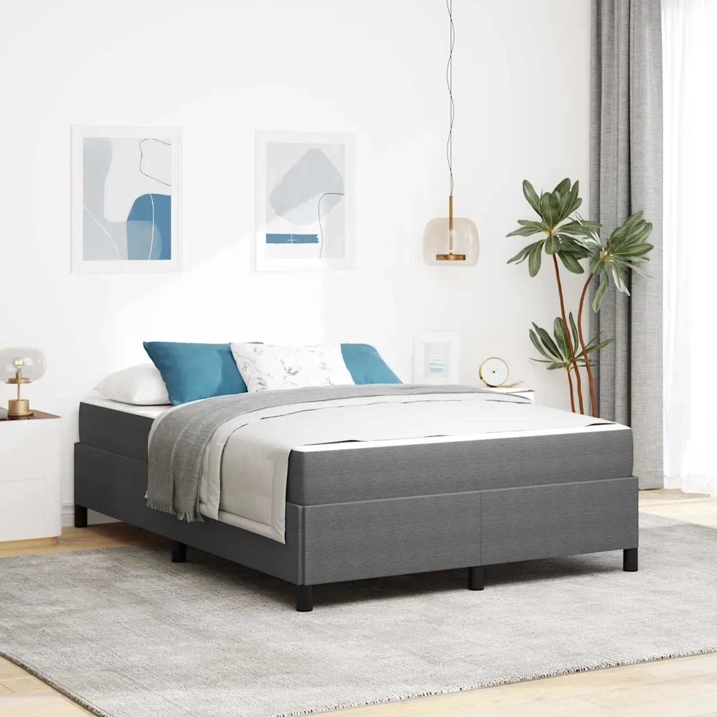 Letto matrimoniale | Letto per adulti | Struttura del letto Grigio chiaro 140 x 190 cm Tessuto
