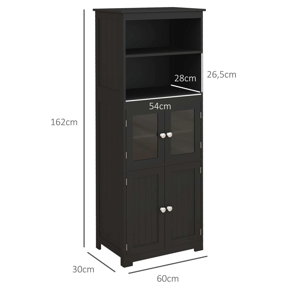 Armadio per Cucina ¨C Minimal ¨C Nero 60x30x162 cm