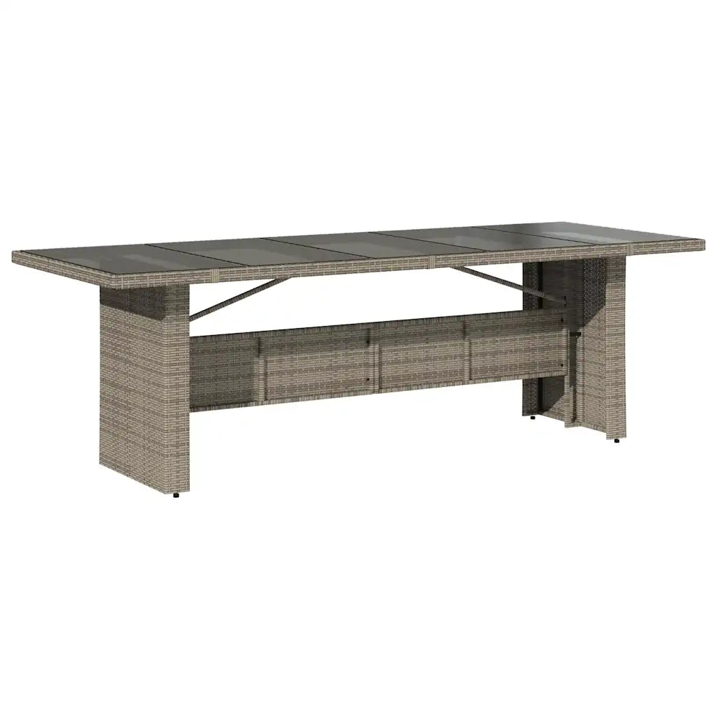 Set Bistrò da Giardino 9 pz con Cuscini in Polyrattan Grigio 3277295