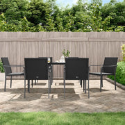 Set Pranzo da Giardino 7 pz con Cuscini in Polyrattan e Acciaio 3186944