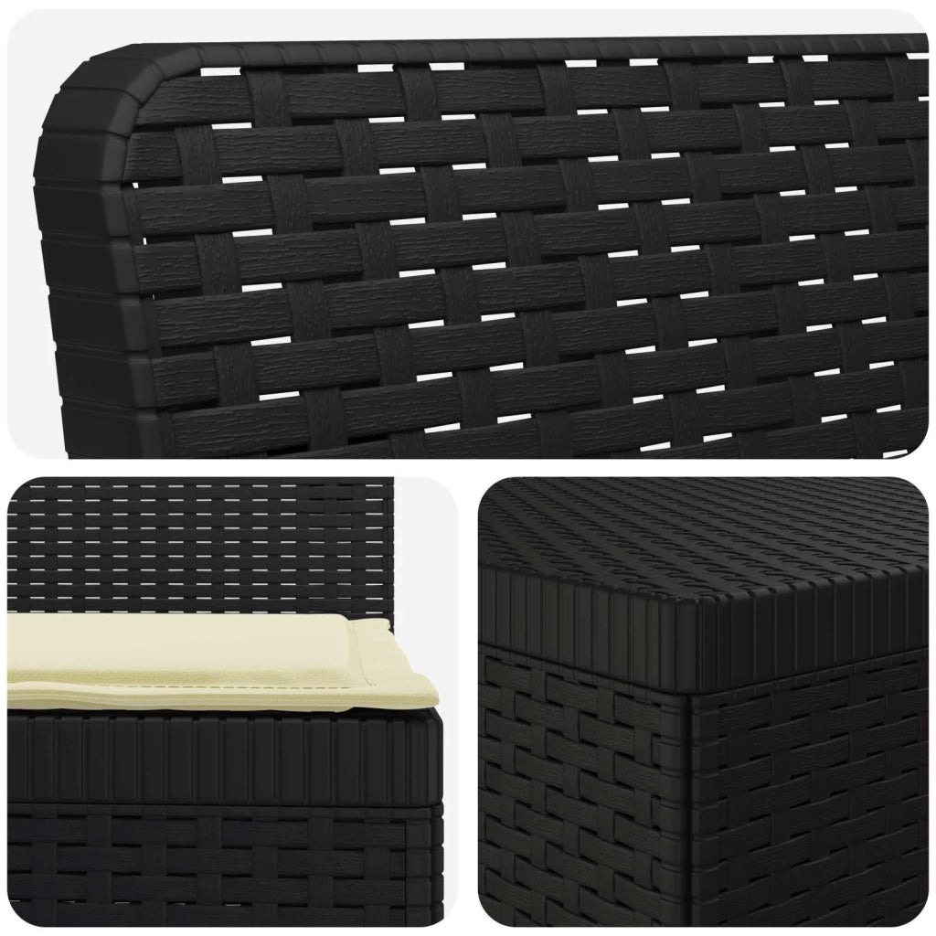 Divano da esterno-Divano da Giardino 3 posti con cuscini in look rattan PP 466168