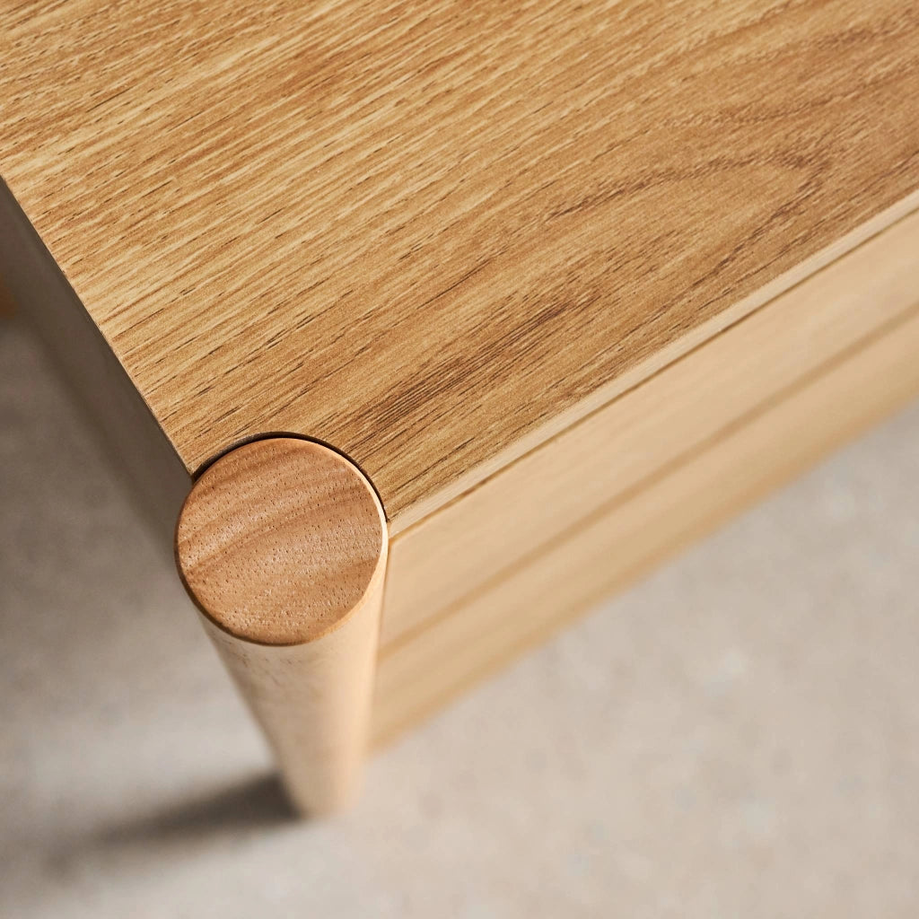 Comò decorazione legno 6 cassetti, marrone naturale