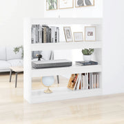 Libreria Divisorio-Scaffale per Libri-Mobile di Stoccaggio Bianco 100x30x103 cm