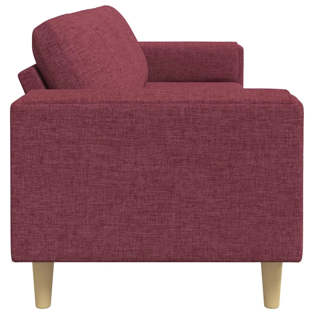Divano per Soggiorno Rosso Vino 250 x 77 x 76 cm Poliestere 3335084