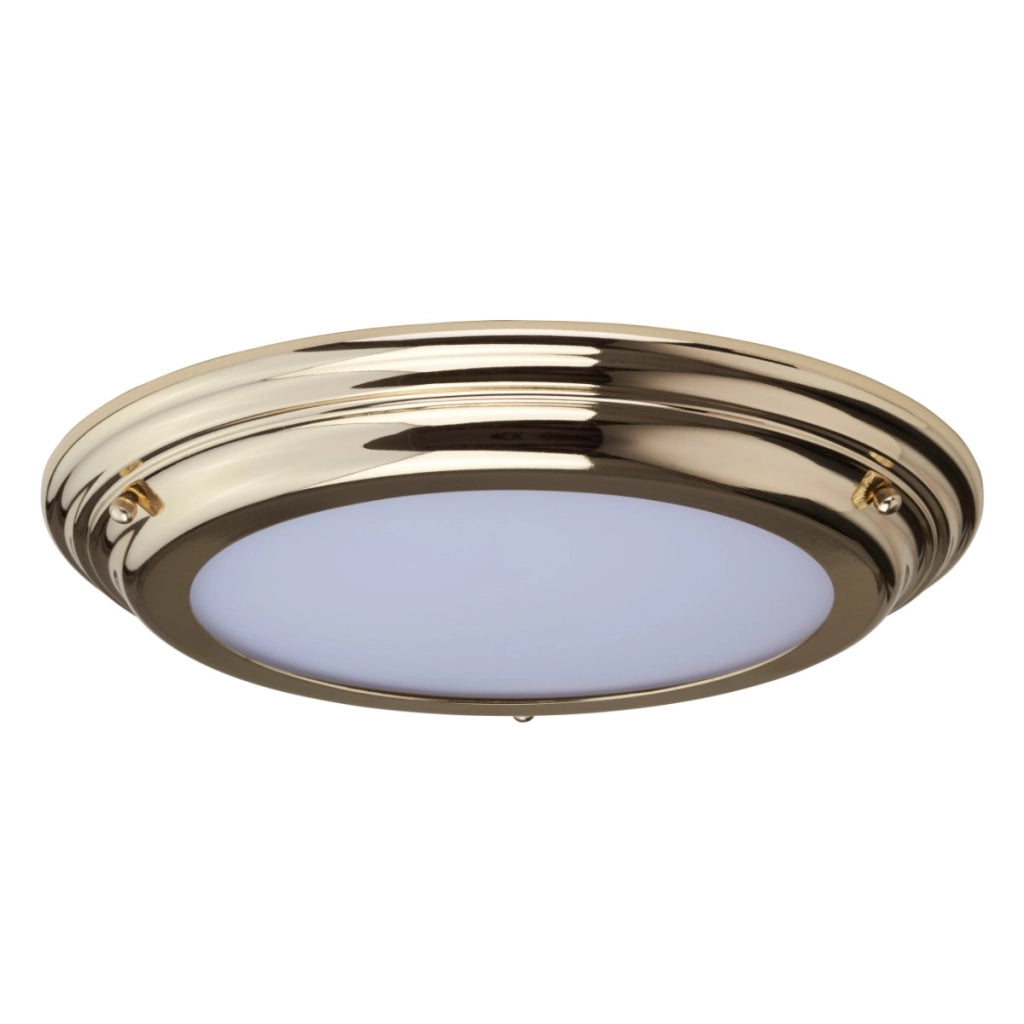 Plafoniera bagno tonda 36 cm LED 25W ottone Elstead