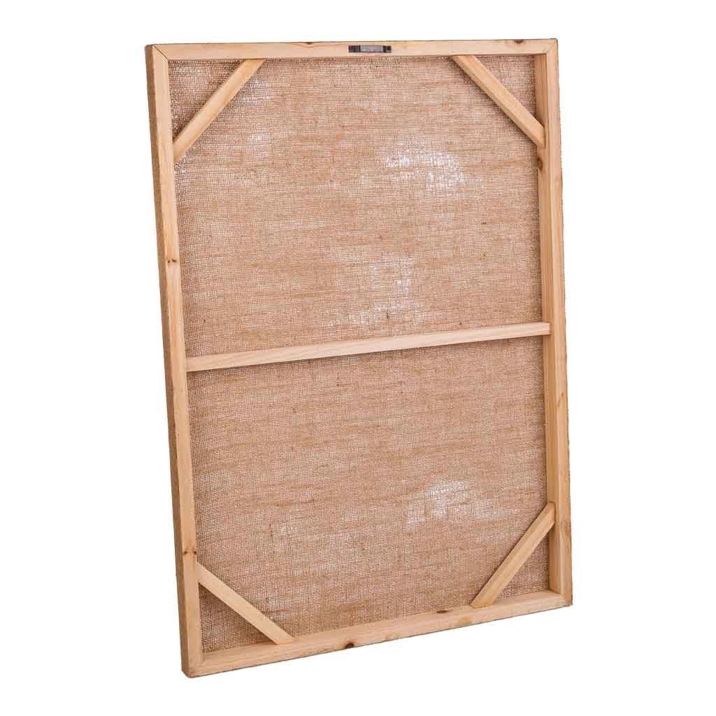 Cornice in legno e tessuto stampato