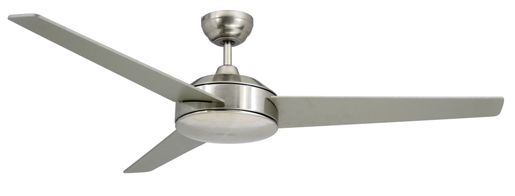 Vam Ventilatore da soffitto nichel sabbiato 132 cm con regolatore da parete a 4 velocità
