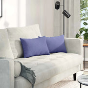 Cuscini da Divano 2 pz-Set di 2 Cuscini per Sofa Blu jeans 50 x 30 cm Tessuto