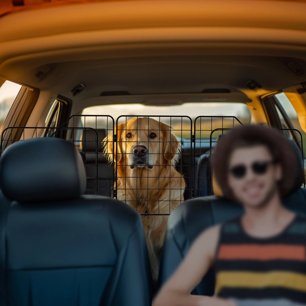 Barriera auto per cani ¨C Minimal ¨C Nero, regolabile 93-150 cm