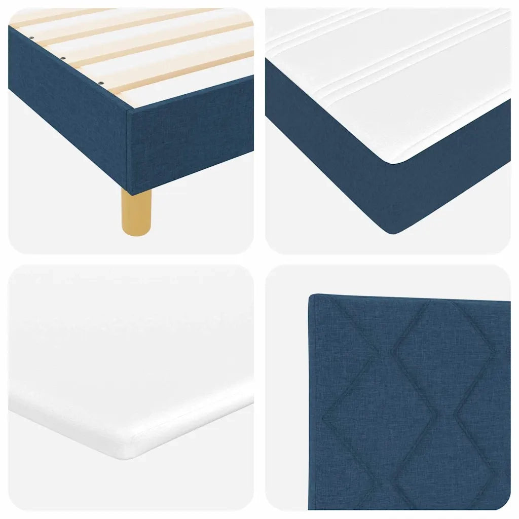 Letto a molle con materasso Blu 200 x 200 cm Tessuto 3341383