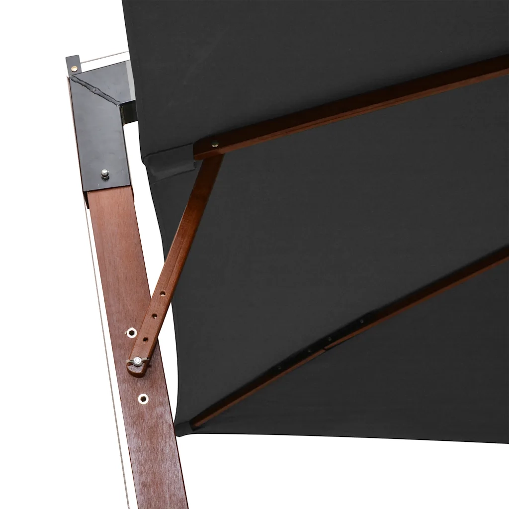 Ombrello | Parasolne a Sbalzo Antracite 3x3 m Palo in Abete Massello